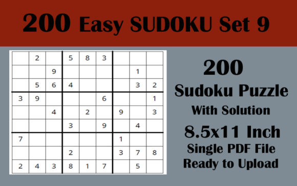 200 Easy Sudoku Puzzles for KDP Publishing