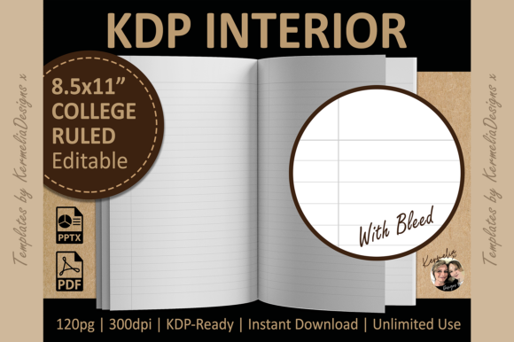 8.5x11 College Ruled Lined Template