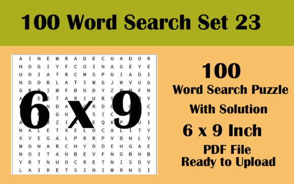 Discover the Joy of 100 Word Search Puzzle 6x9 KDP Volume 23