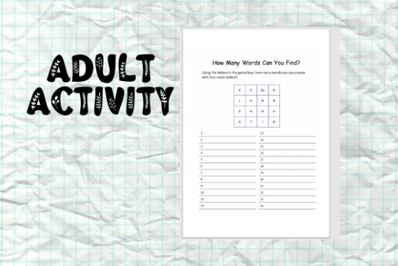 Engage Your Mind with Adult Activity - How Many Words