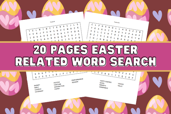 Enhancing Easter Celebrations with 20 Pages of Easter-Related Word Searches