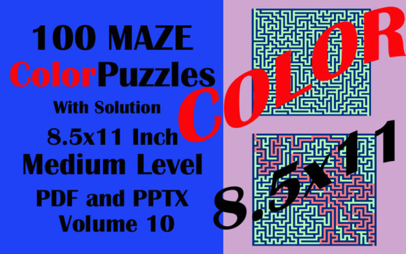 Explore 100 Medium Color Maze Puzzles