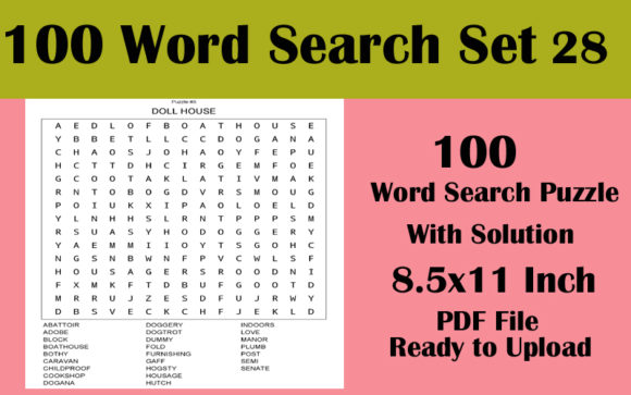 Explore 100 Word Search Puzzles in KDP Vol 28