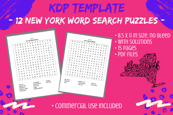 Explore 12 USA New York State Word Search Games