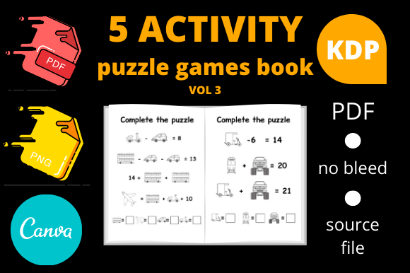 Explore 5 Activity Puzzle Games Book for Kids V3