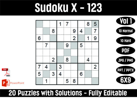 Explore the Engaging World of Sudoku X - 123 Vol 1