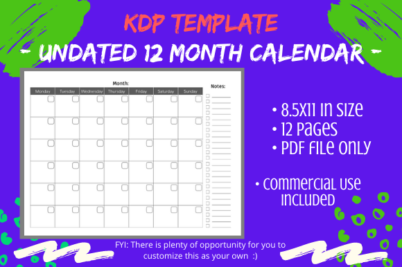 Exploring the 8.5x11 Undated 12 Month Calendar Black: A Versatile Planning Tool