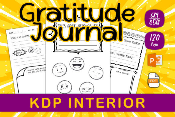 Gratitude Journal for Printable and KDP