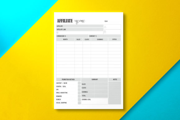 Maximize Earnings with Affiliate Income Planner, KDP