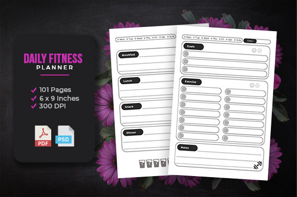 Stay Fit with Daily Fitness Logbook Planner