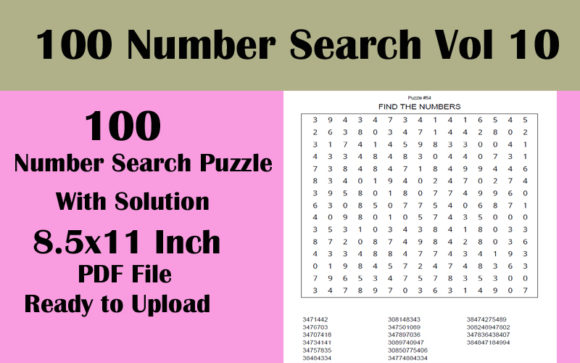 Strategic Use of 100 Number Search 8.5x11 Puzzle KDP V 10 for Enhanced Productivity and Creativity