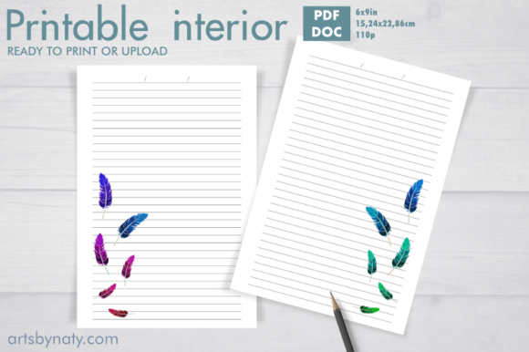 Transform Your Projects with the Colorful Feathers Notebook for KDP Print
