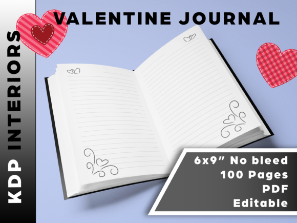 Valentine's Lined Journal Interior: A Perfect Gift for Creativity and Reflection